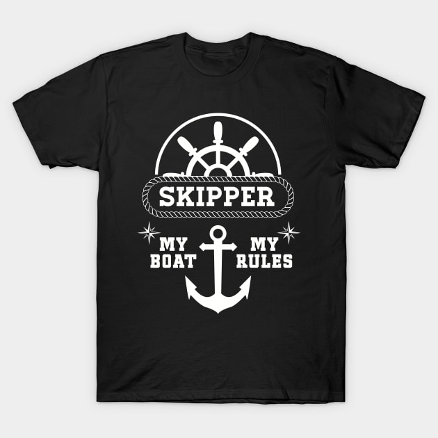 My Boat My Rules Awesome Gift for the Ship owners T-Shirt by Naumovski